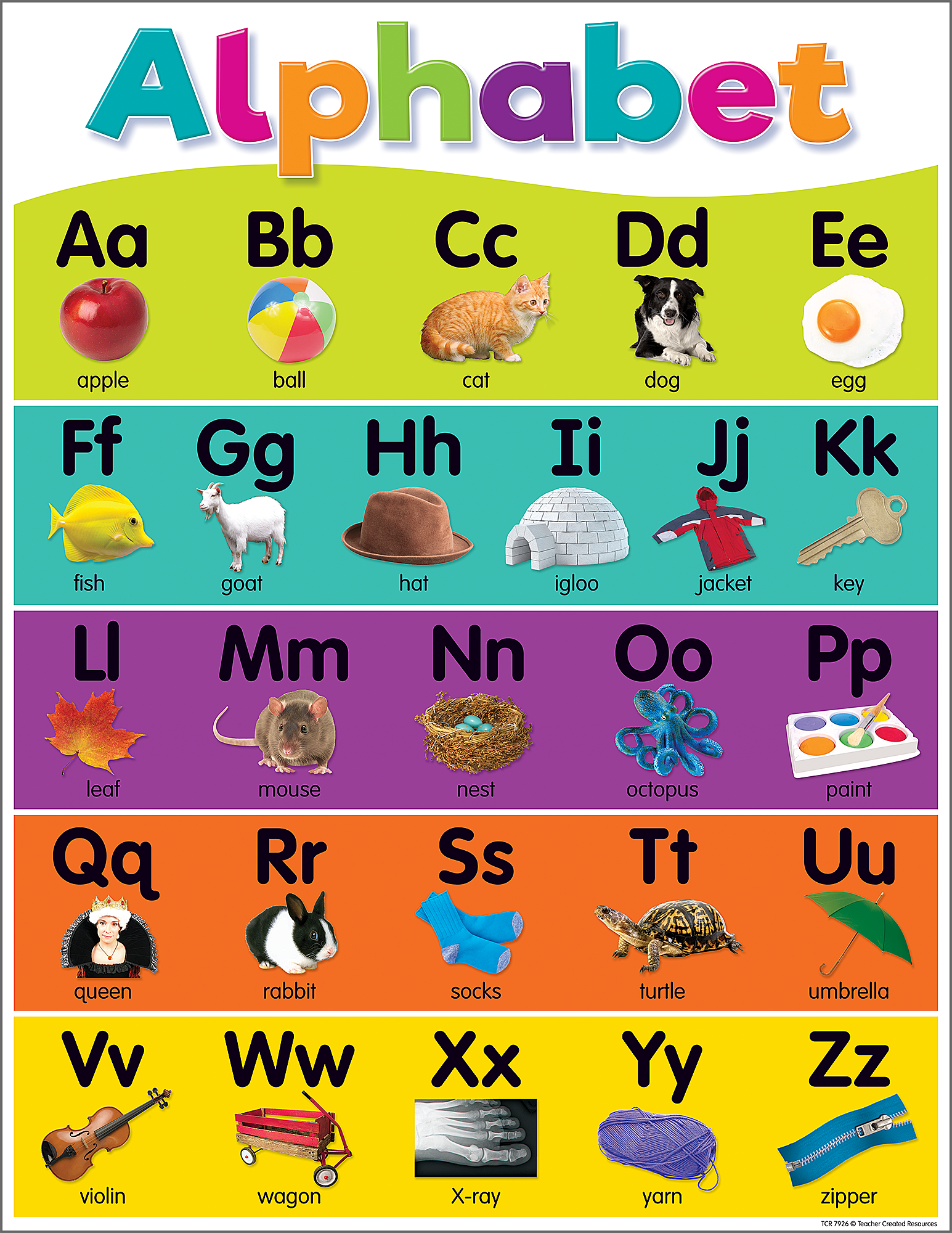 Colorful Alphabet Chart TCR7926 Teacher Created Resources