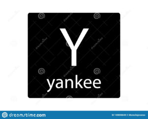 NATO Phonetic Alphabet Letter Yankee Stock Vector